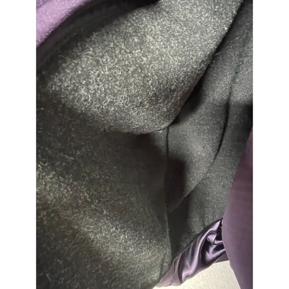 Kristen Blake Trench Coat Purple Polyester Wool Blend Lined Plus Size 16 - Picture 7 of 11